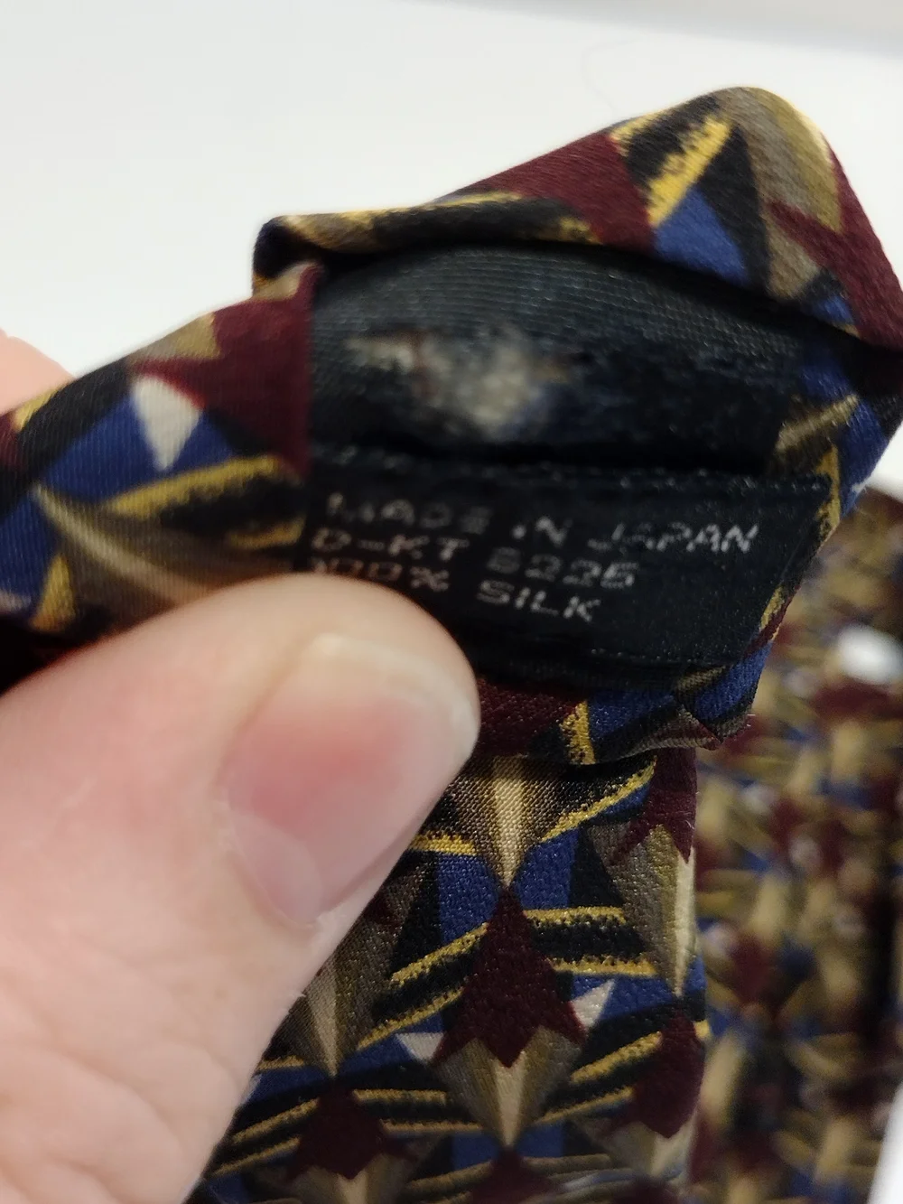 Jhane Barnes Geometric Pattern Silk Tie